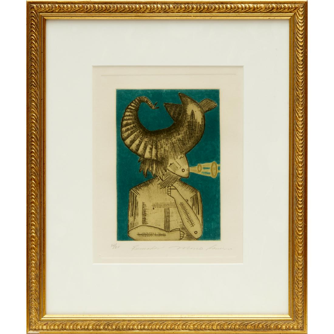 Mario Romero, aquatint etching on paper (1 of 7)