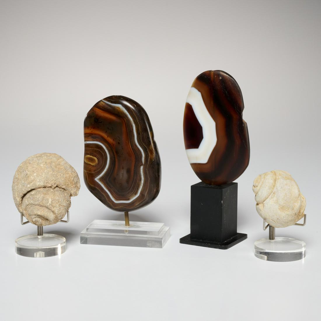 Naga People, banded agate beads on stands (1 of 8)