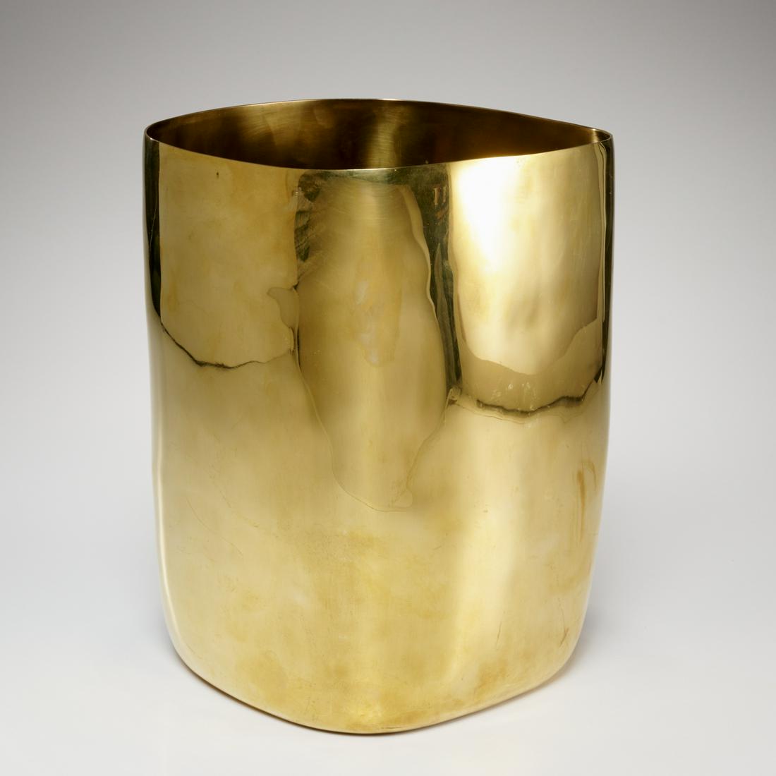 Tina Frey 'Cuadrado' brass wastebasket (1 of 6)