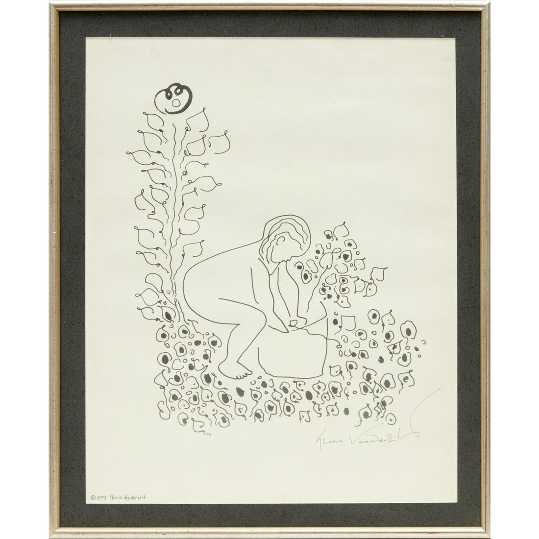 Gloria Vanderbilt, lithograph (1 of 6)