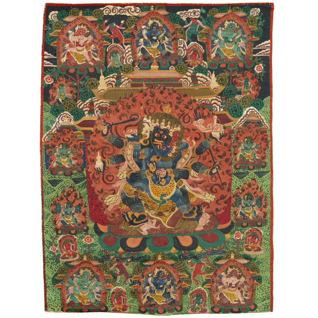 Tibetan Buddhist thangka painting (1 of 7)