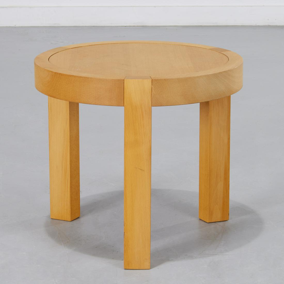 Pierre Chapo style blond oak gueridon (1 of 4)