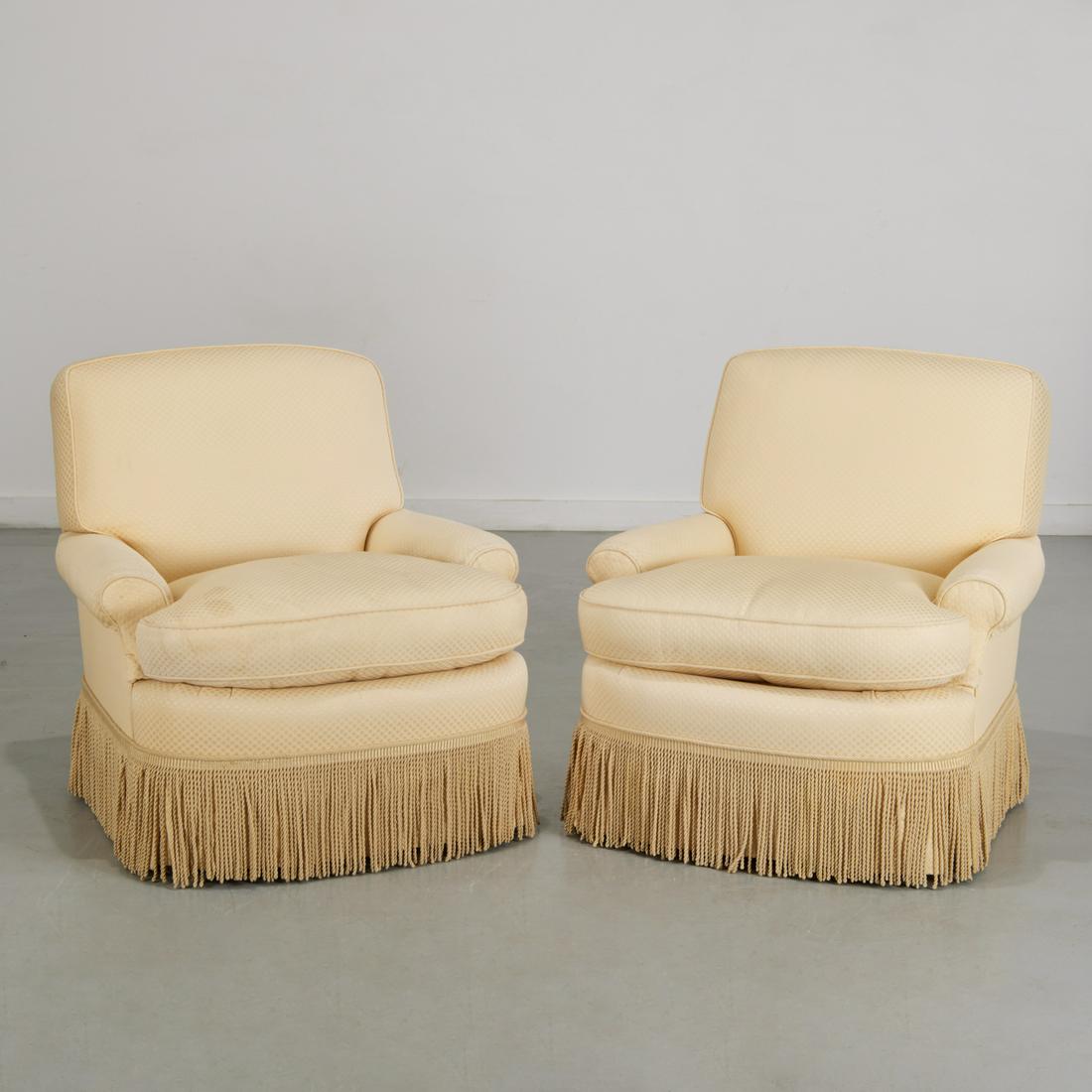Pair custom upholstered club chairs (1 of 7)