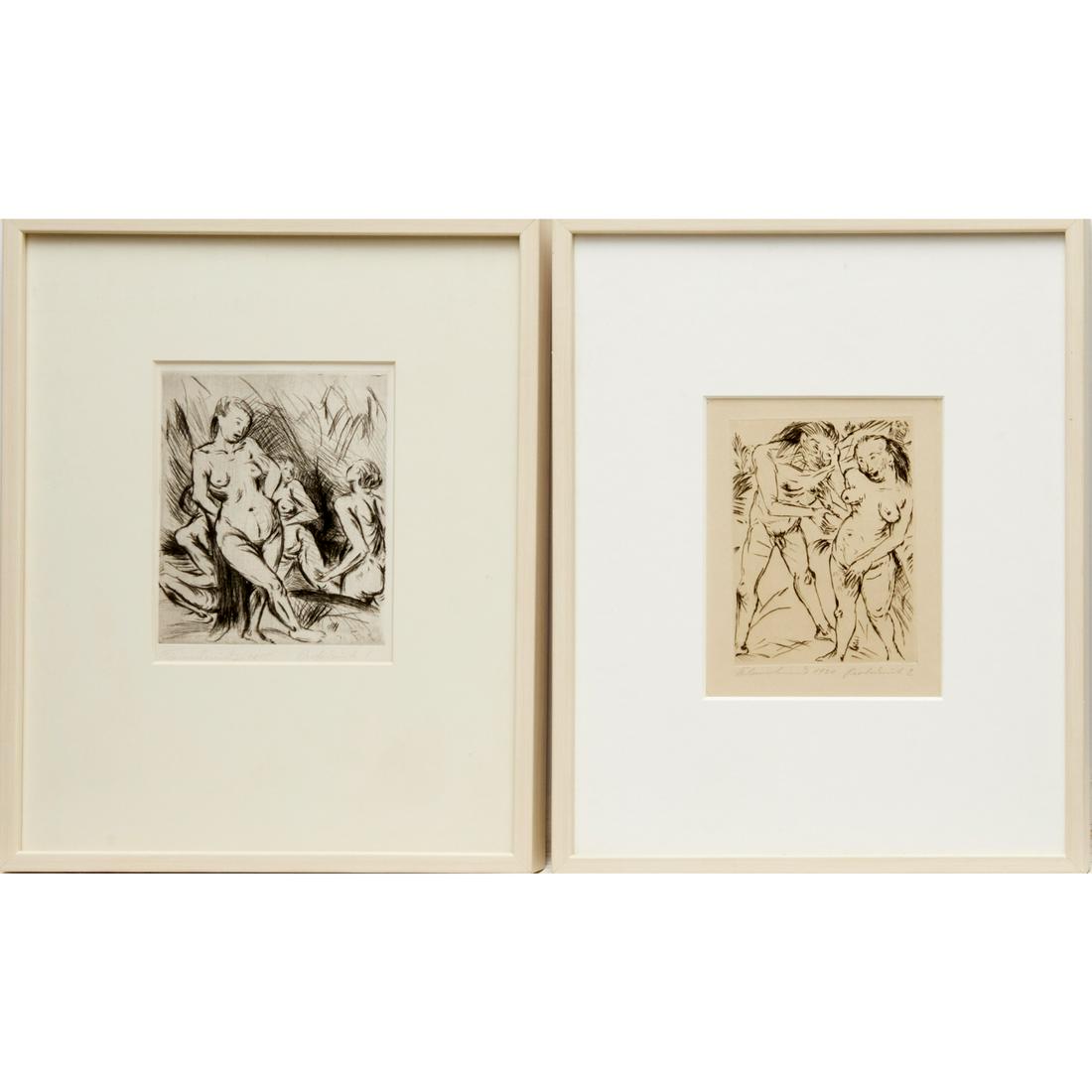 Paul Kleinschmidt, (2) signed etchings (1 of 8)