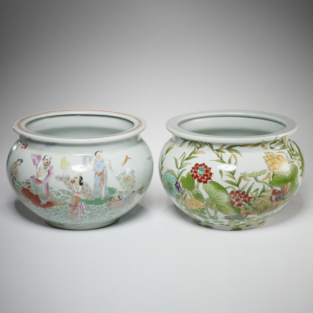 (2) Chinese and Japanese porcelain jardinieres (1 of 10)
