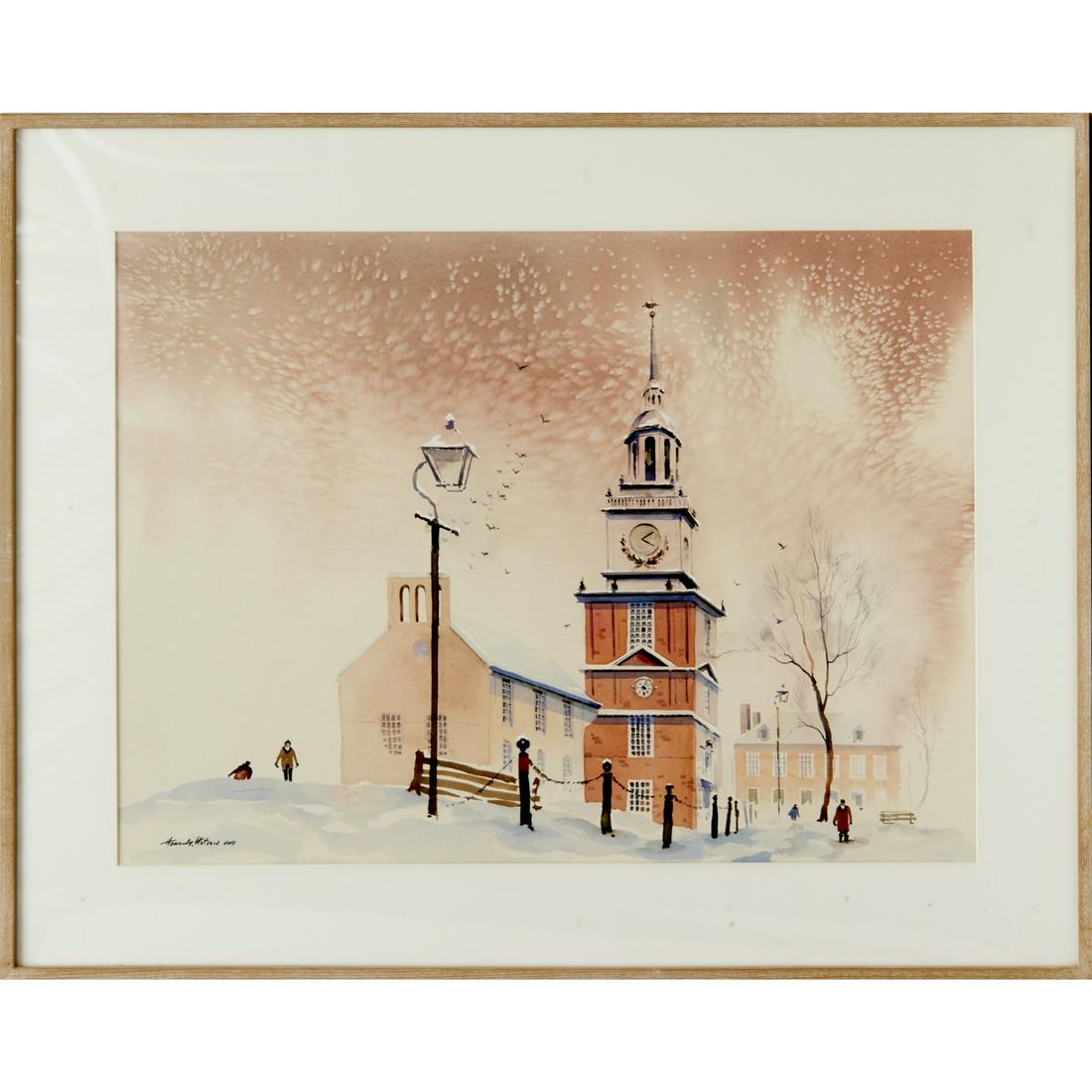 Howard Watson, Philadelphia historical watercolor (1 of 6)