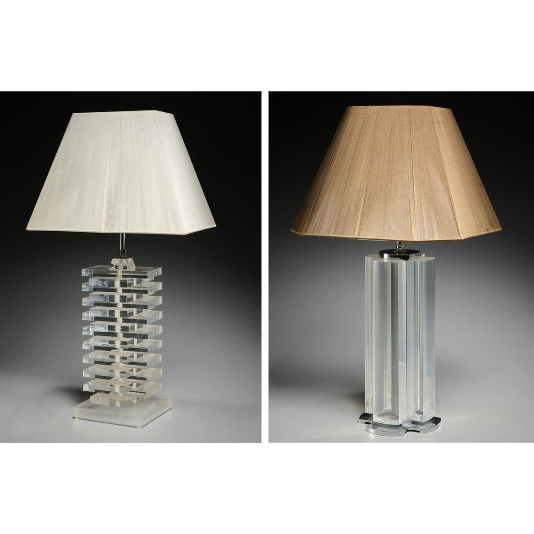 (2) Modern Lucite table lamps (1 of 7)