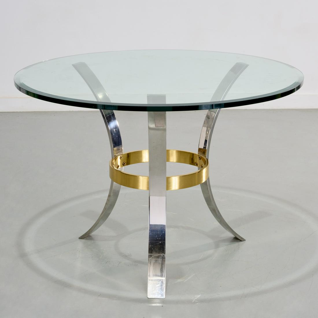 Paul M. Jones, chrome, brass center table (1 of 7)