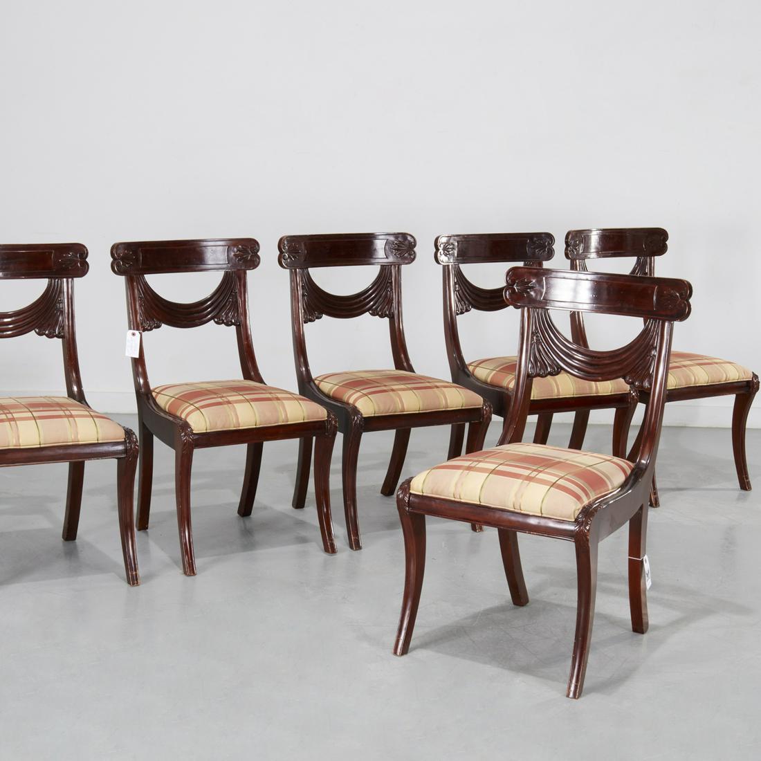 (6) Boston Classical style mahogany dining chairs (1 of 6)