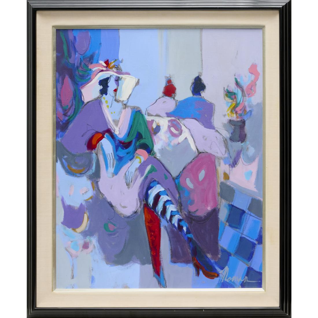 Isaac Maimon, acrylic on canvas: Isaac Maimon, acrylic on canvas, Isaac Maimon (Israeli, b. 1951), "Daydreams", signed lower right, titled on label verso, 32"h x 26"w (canvas), 39"h x 32"w (frame) Provenance: A Private Collection: Am