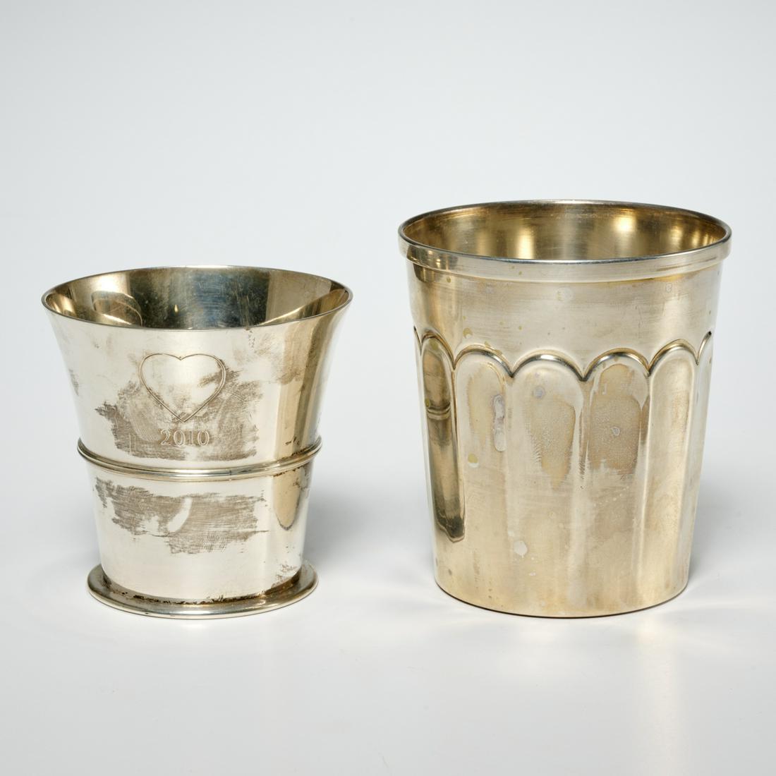 (2) English and Turkish silver beaker cups (1 of 7)