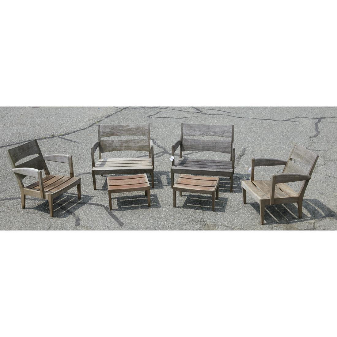 Sutherland teak outdoor seating group (1 of 7)