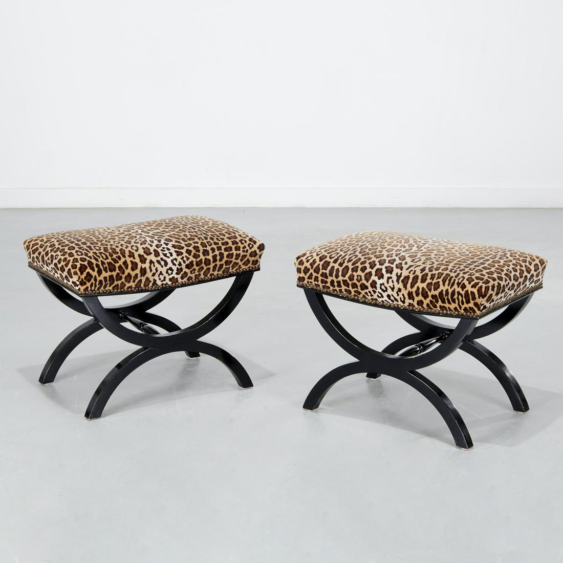 Andre Arbus (style), pair curule stools (1 of 5)