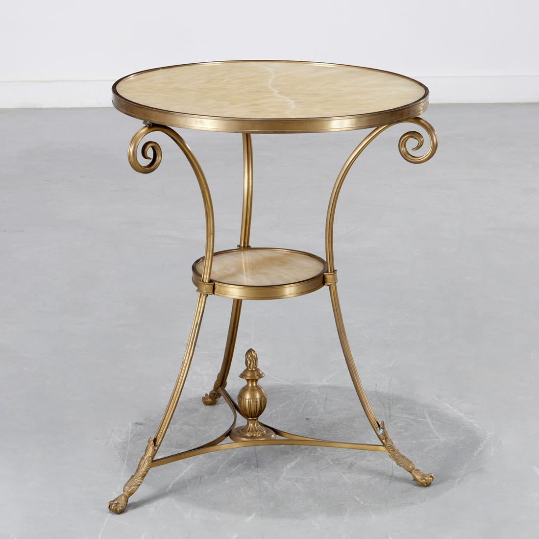 Directoire style brass and onyx gueridon (1 of 6)