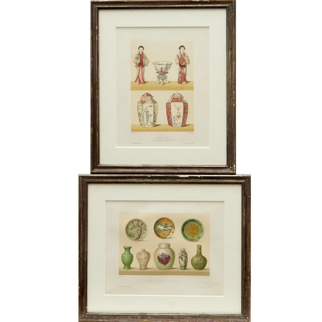 Pair Lemercier porcelain lithographs (1 of 6)