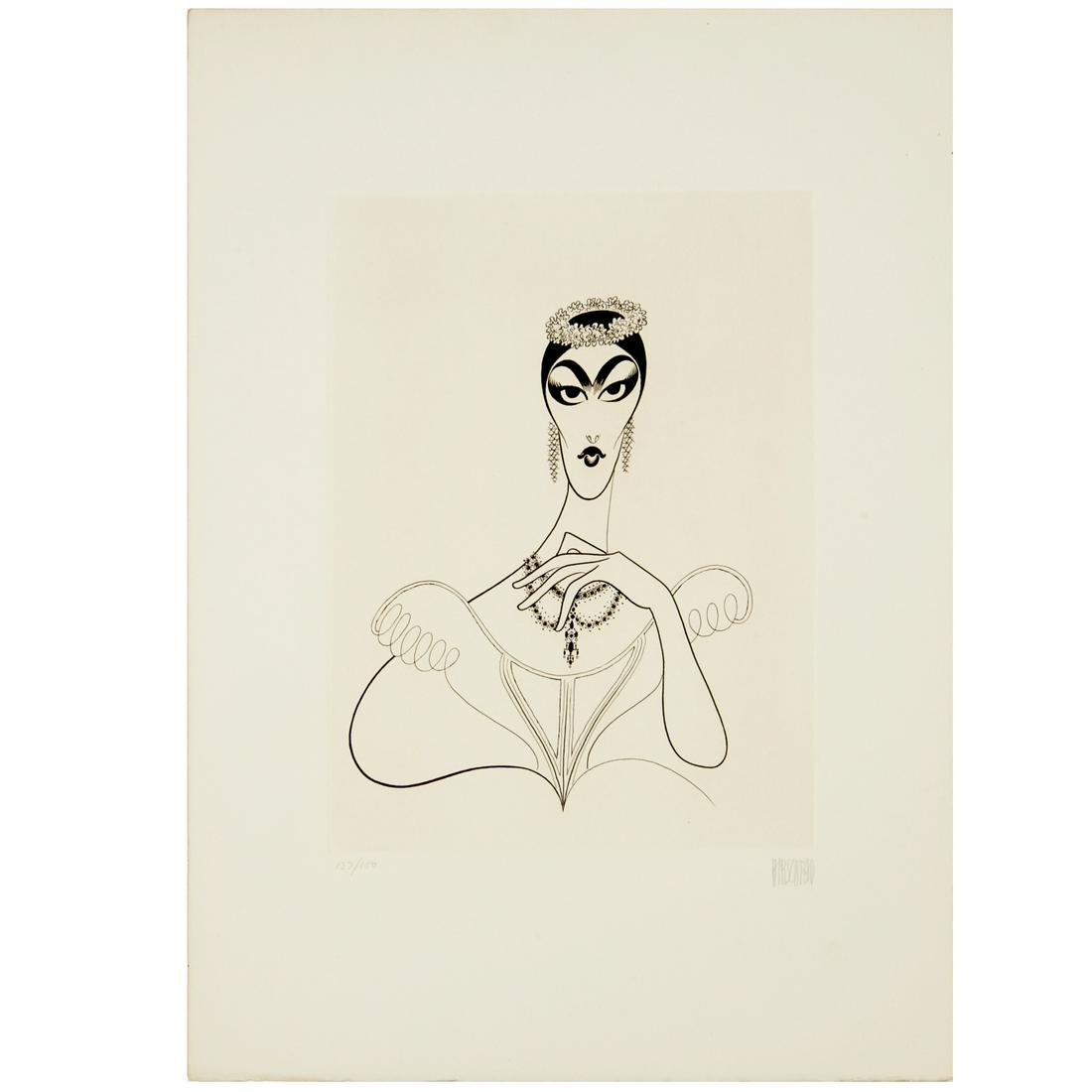Al Hirschfeld, Maria Callas, signed etching, 1981 (1 of 6)