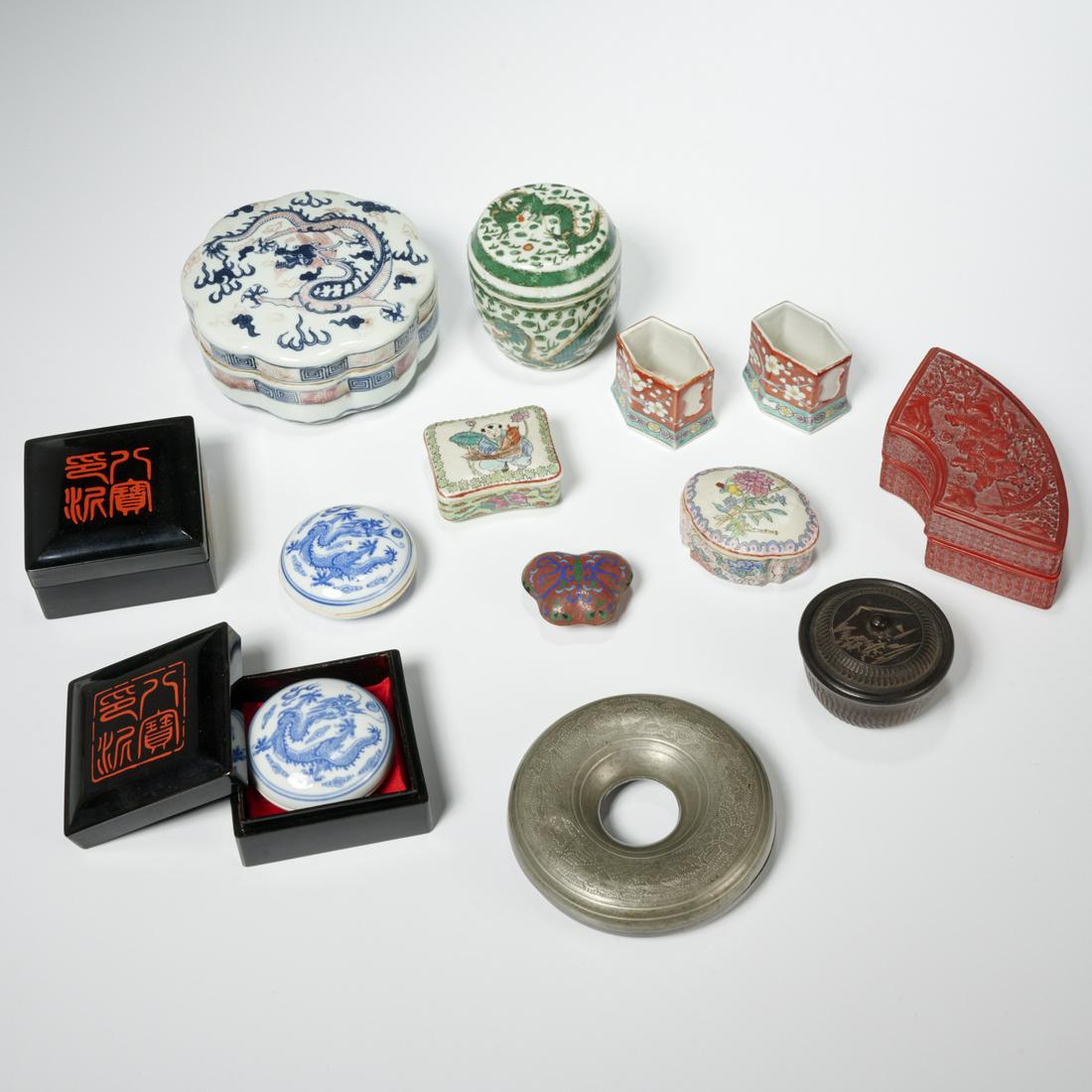 Group (12) Chinese and Japanese boxes (1 of 10)
