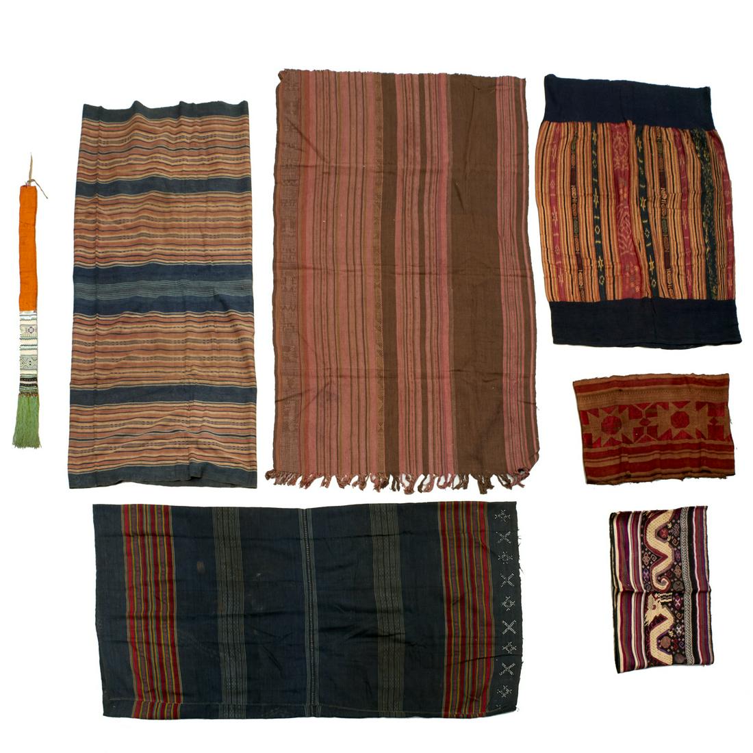Group (8) vintage Southeast Asian textiles (1 of 9)