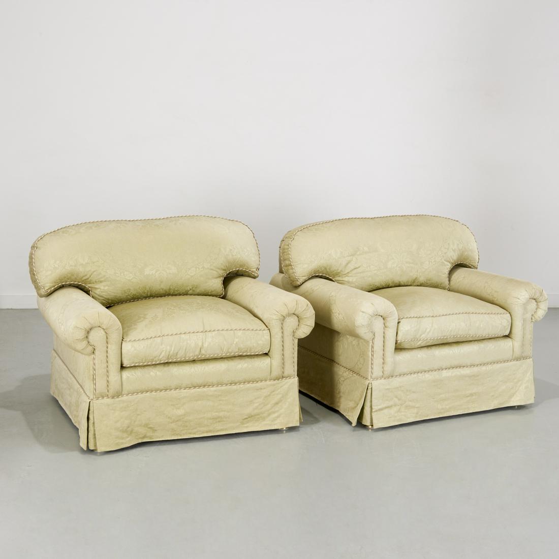 Pair Carlyle Custom 'Madison' club chairs (1 of 10)