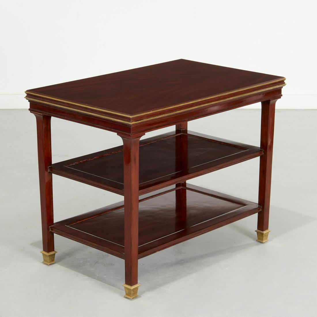 Ralph Lauren, three-tier mahogany side table (1 of 7)
