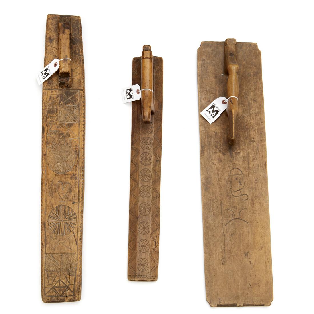 (3) Scandinavian Folk Art carved mangle boards (1 of 8)