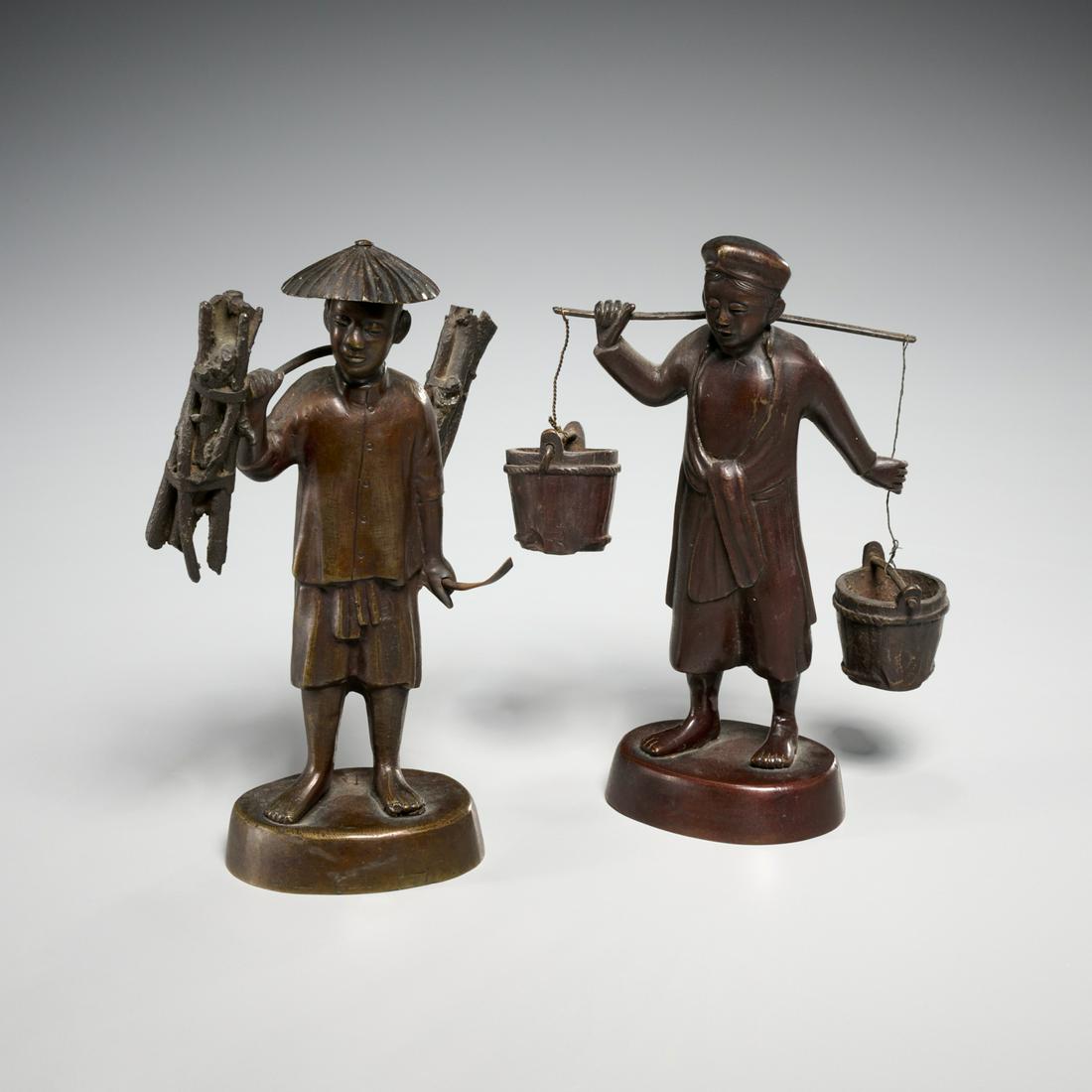 (2) Chinese bronze figures (1 of 9)