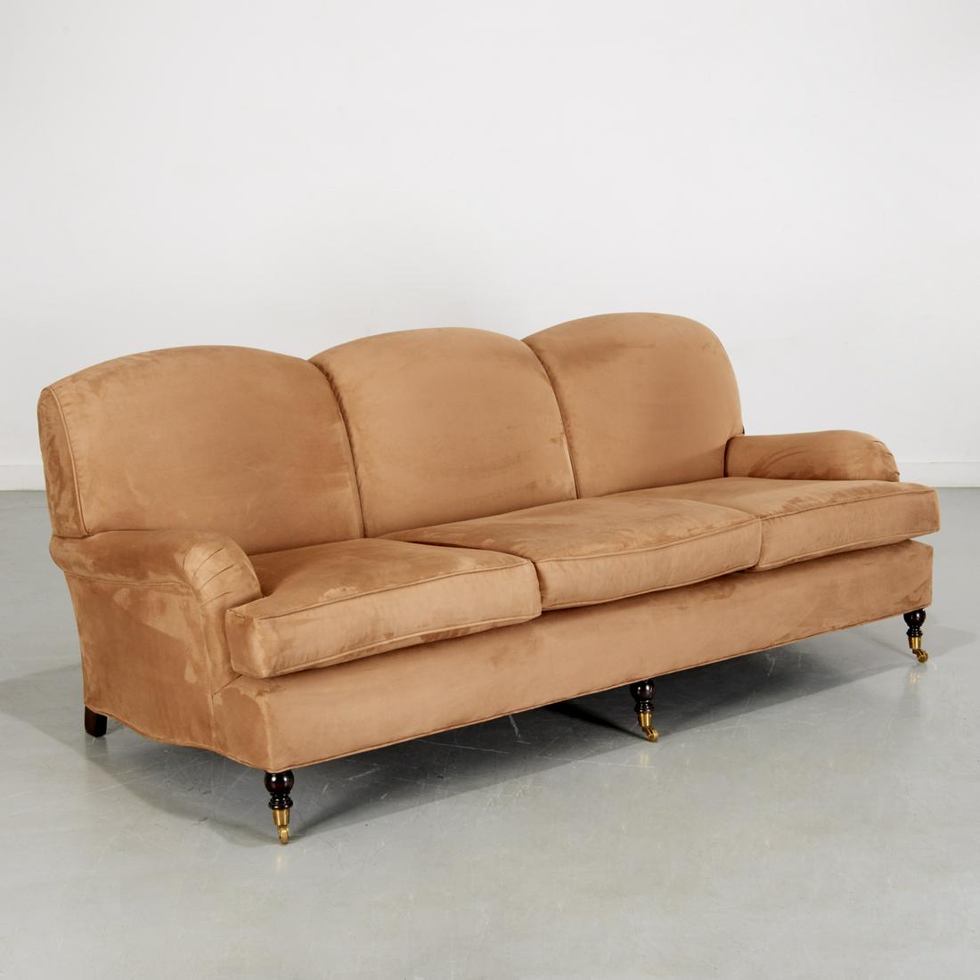 George Smith style Ultrasuede sofa (1 of 7)
