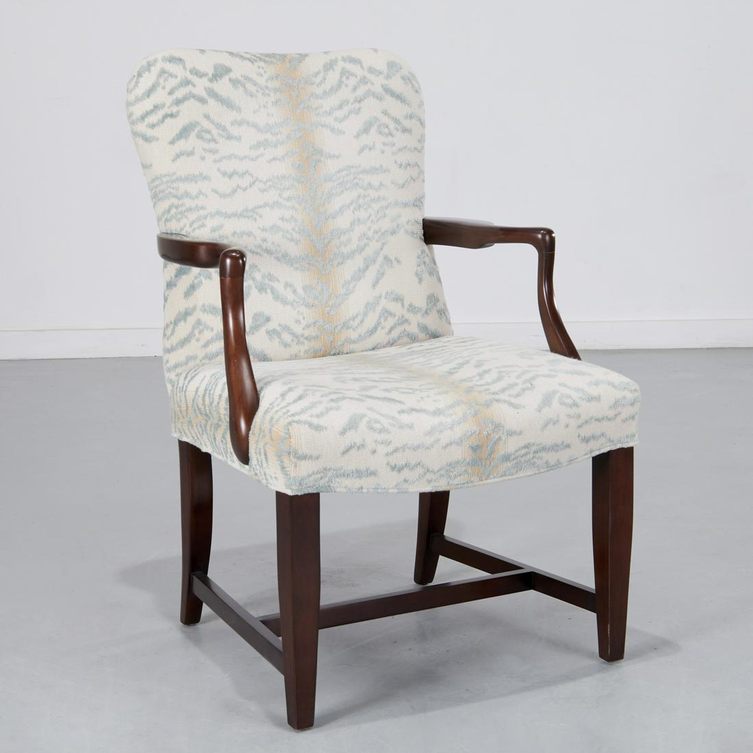 Edward Ferrell upholstered mahogany armchair (1 of 8)