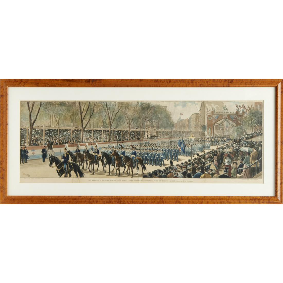 "West Point Cadets", hand-colored engraving, 1889 (1 of 8)