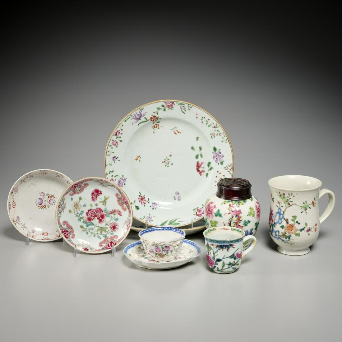 Group (9) Chinese Export porcelains (1 of 8)