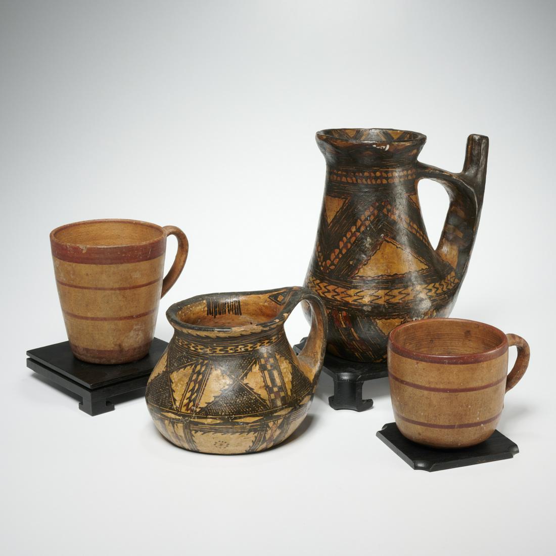 (4) antique Berber terracotta vessels (1 of 8)