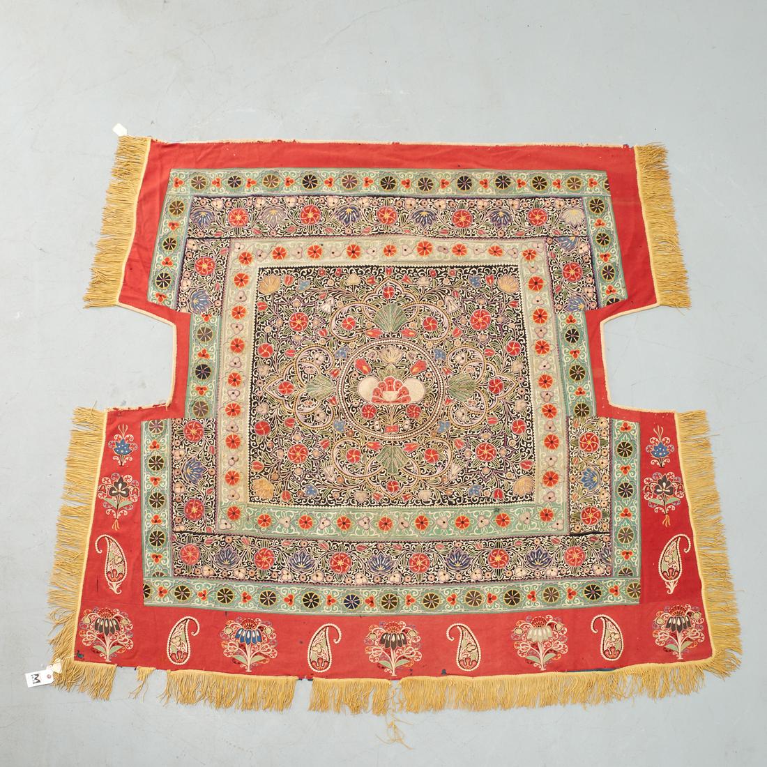 Persian embroidered saddle blanket or cover (1 of 10)