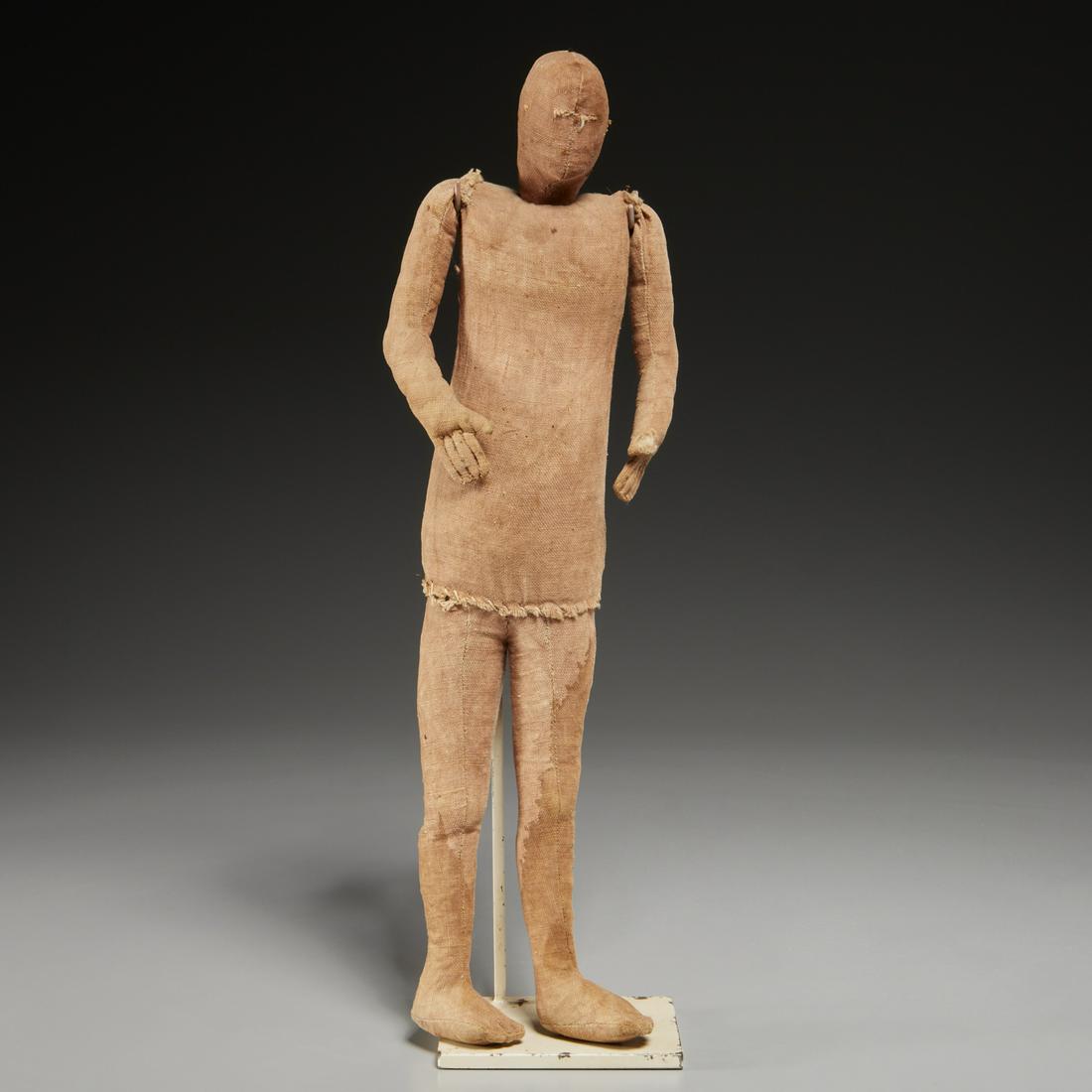 Large 19th c. cloth doll (1 of 9)