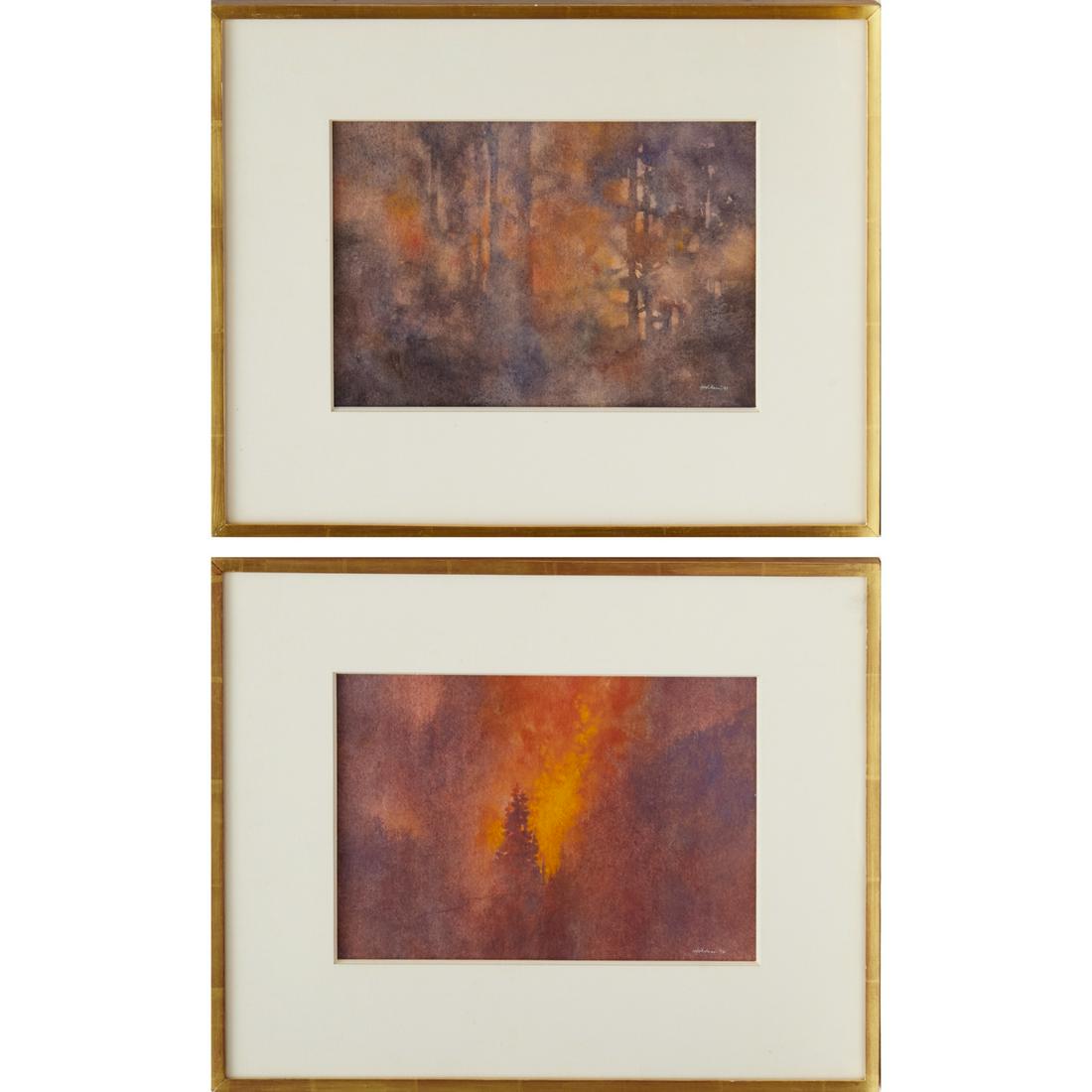 Donald Holden, (2) watercolor paintings (1 of 8)