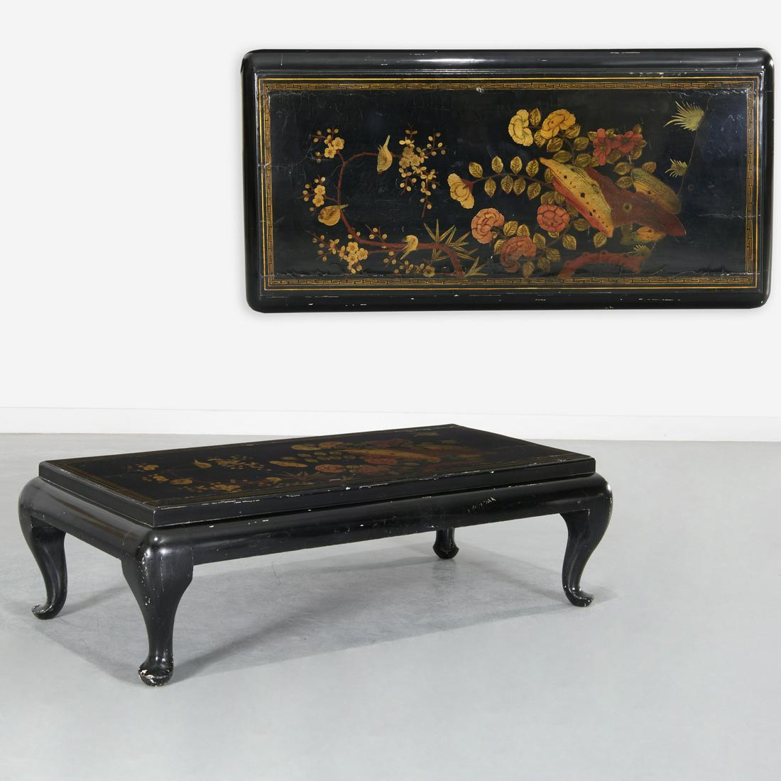 Chinoiserie black lacquer coffee table (1 of 5)