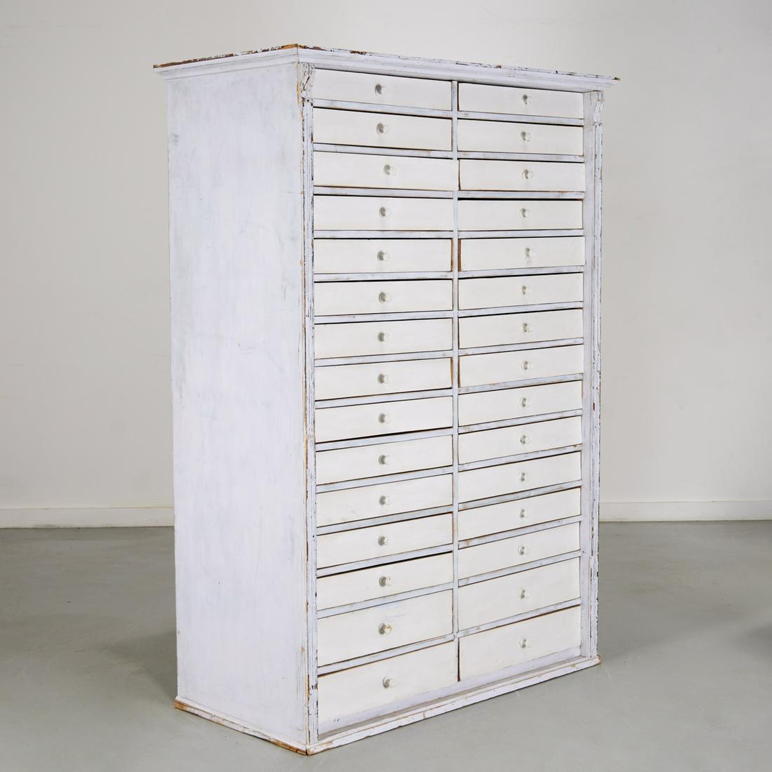 Victorian painted 30-drawer collector's cabinet (1 of 6)