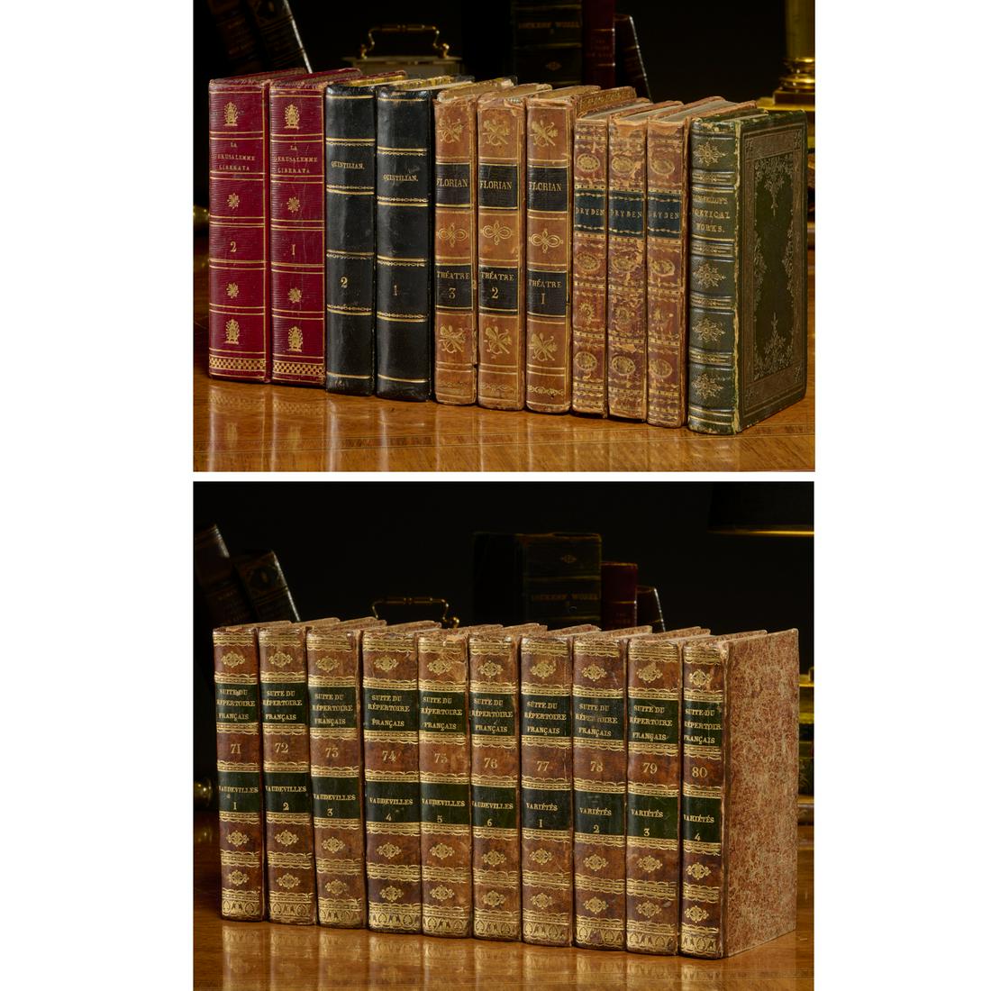 Group of 19th c. leatherbound sets, (21) vols. (1 of 8)