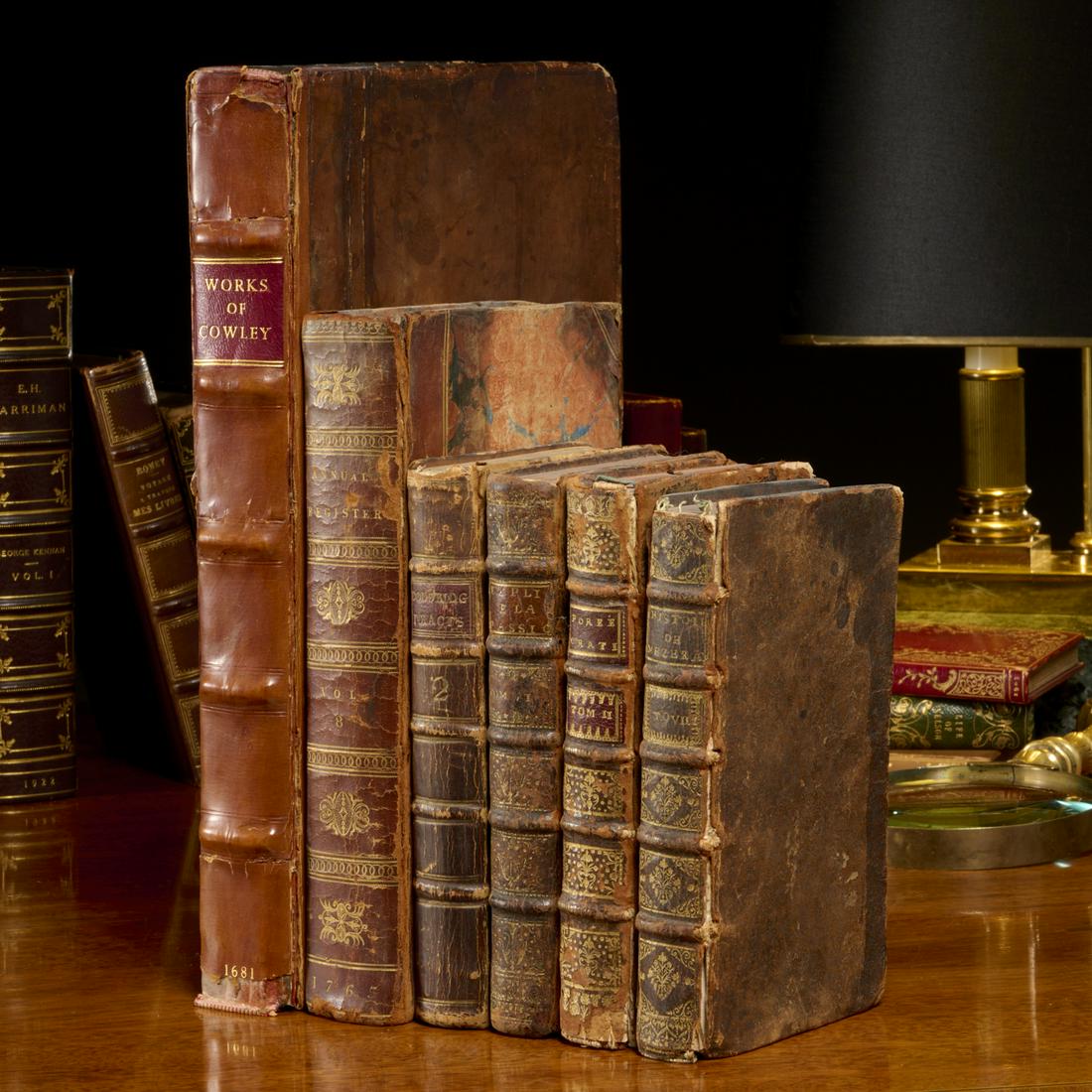 (6) Vols., 17th and 18th c. leather bound books (1 of 10)