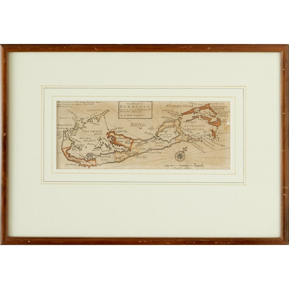 Herman Moll, Map of Bermuda, 1729 (1 of 8)