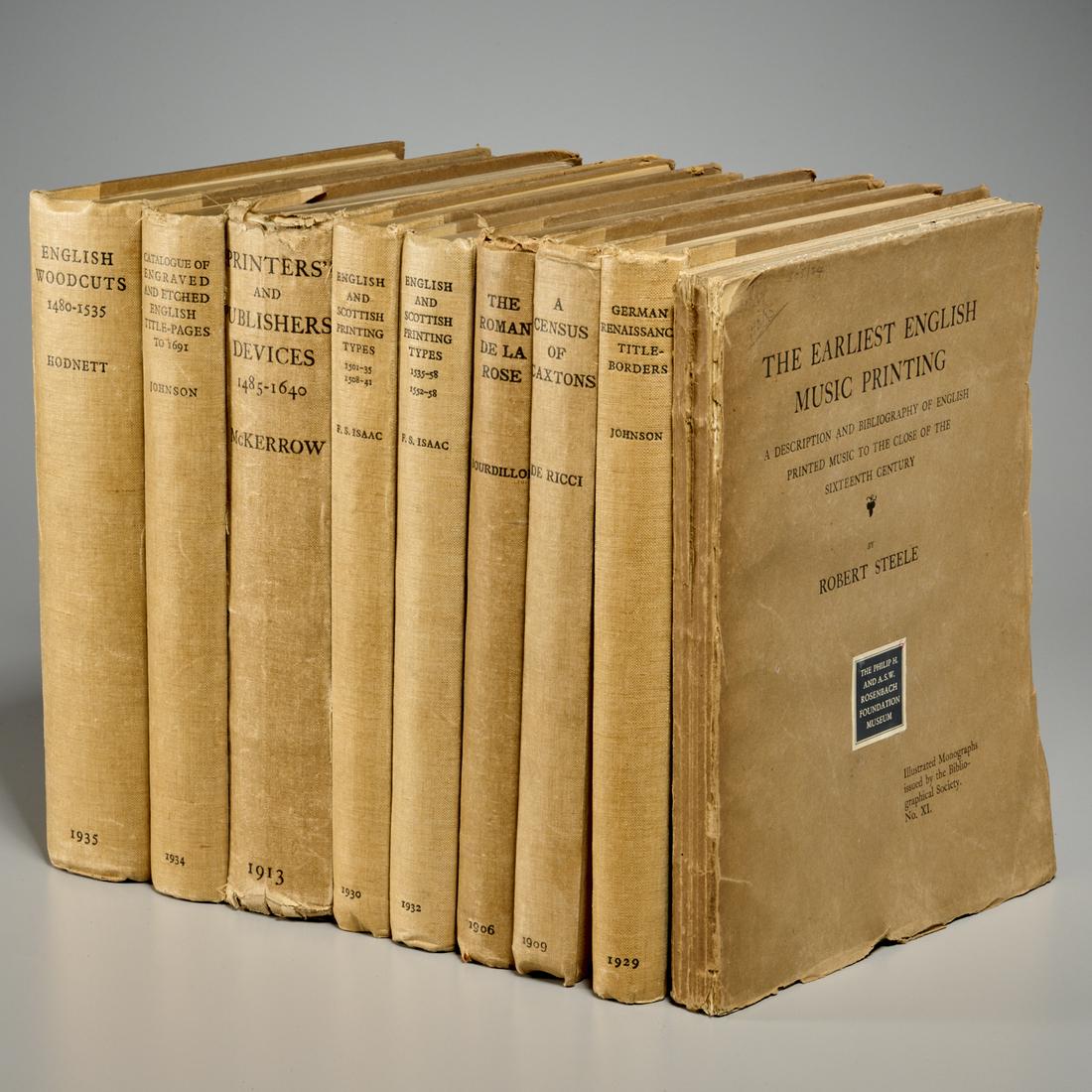 [Bibliography] Early Printing, (9) vols. (1 of 6)