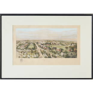 Richard Rummell, Phillips Academy lithograph: Richard Rummell, Phillips Academy lithograph, Richard Rummell (American, 1848-1924), "Phillips Academy, Andover, Mass.", published 1911 W. T. Littie & Co., NY, matted and framed under glass, 17.75"h x