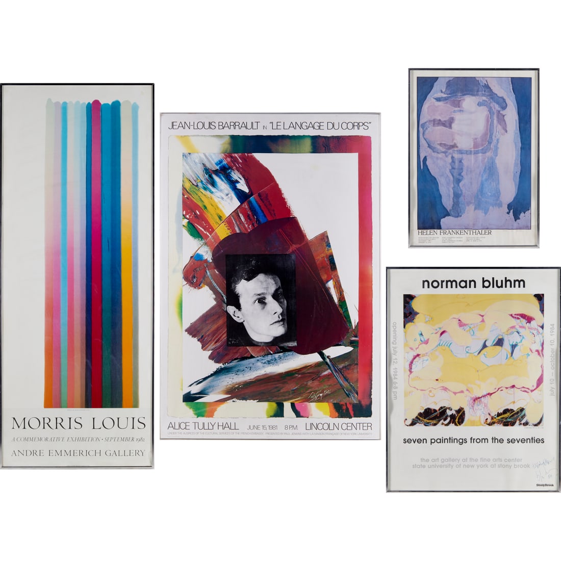 (4) Artist exhibition posters, incl. signed Bluhm (1 of 6)