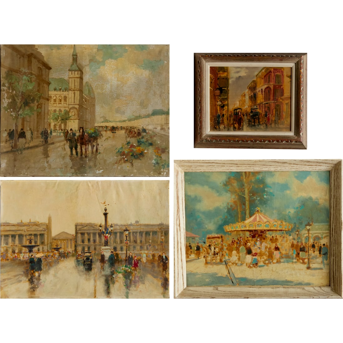 Andre Gisson (circle), (4) oils on canvas (1 of 10)