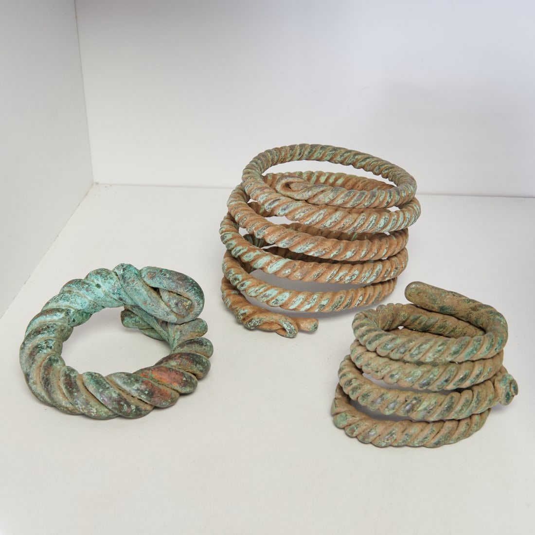 Igbo Peoples, (3) twisted Manilla currencies (1 of 5)