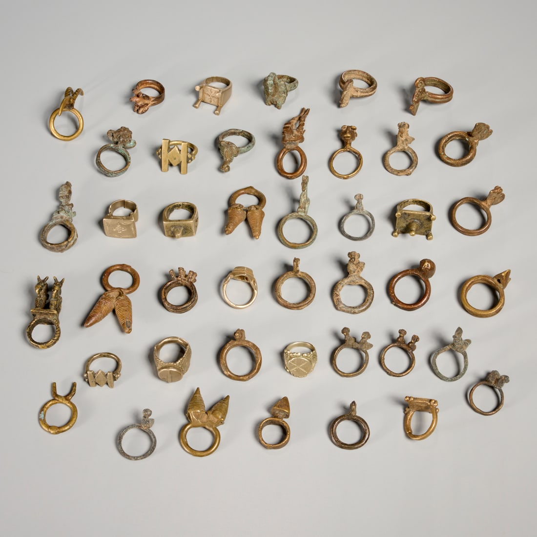 Collection West African metal tribal rings (1 of 8)