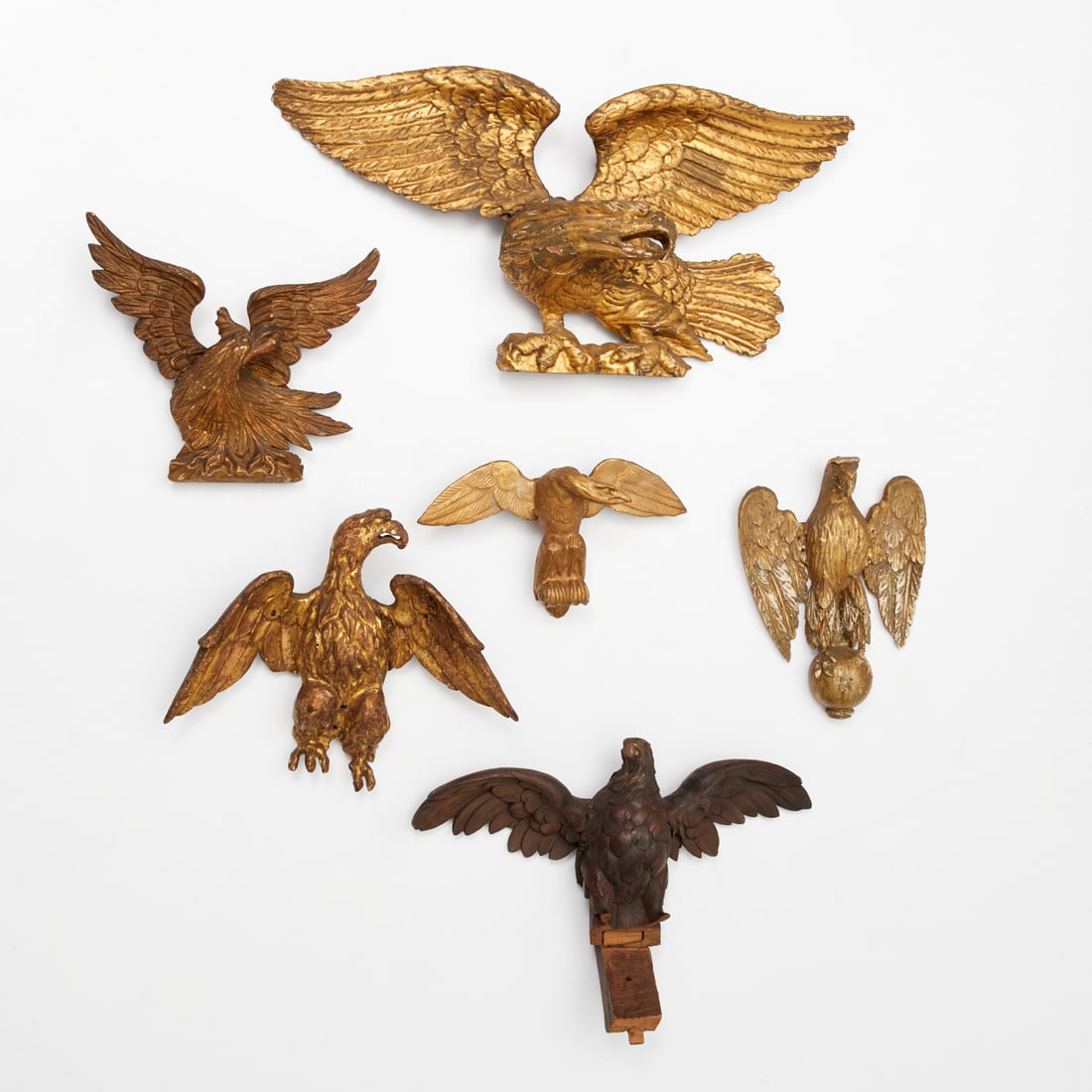 Antique carved giltwood eagle collection (1 of 7)