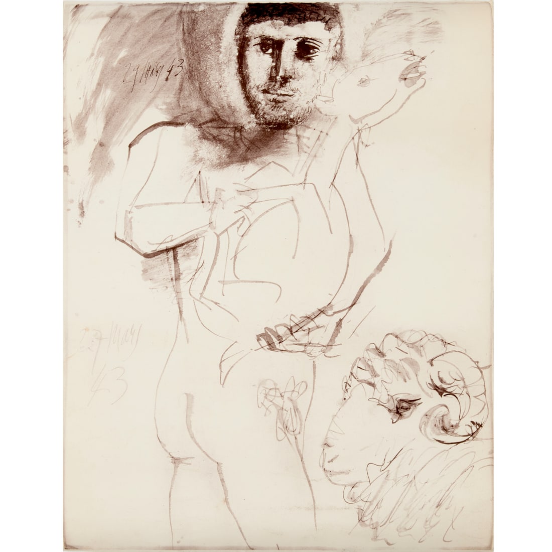 After Pablo Picasso, L'homme au Mouton, rare print (1 of 7)