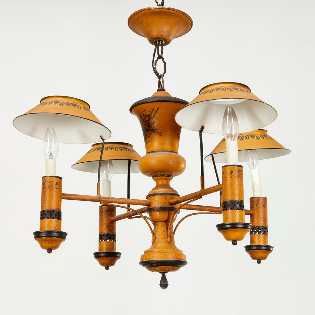 French Empire style tole peinte chandelier (1 of 5)