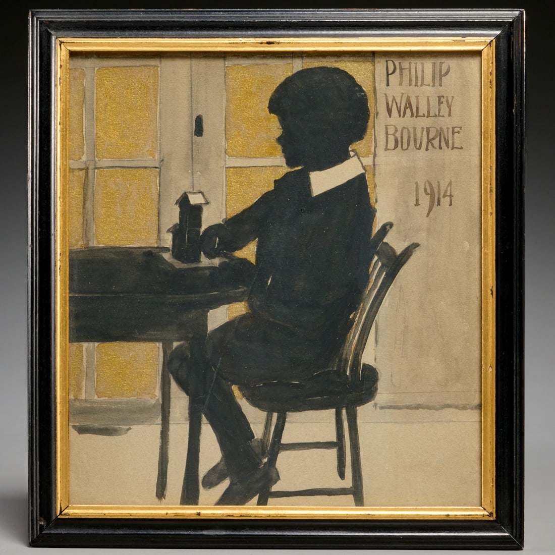 American School, silhouette painting, 1914 (1 of 4)