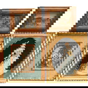 Pair Grand Tour 'Tunnel' diorama pictures: Pair Grand Tour 'Tunnel' diorama pictures, 19th c., (2) architectural engravings cut and mounted as dioramas in shadowbox frames, 4.5"h x 6.5"w (sight), 8"h x 10"w (frames); together with a tinsel pri